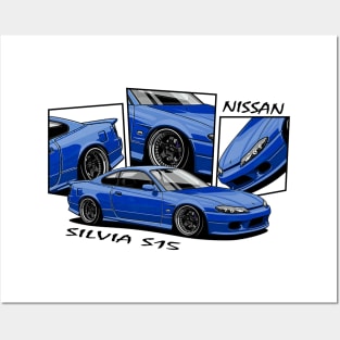 Nissasn Silvia S15, JDM Car Posters and Art